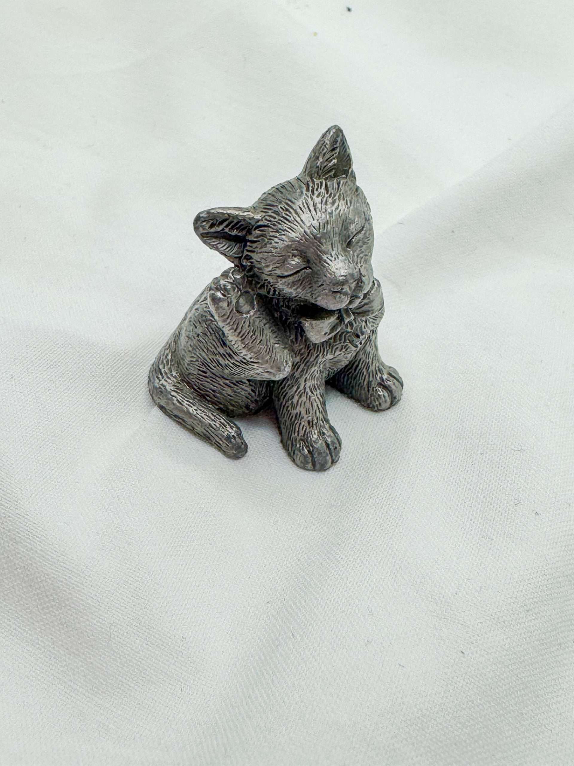 Pewter Miniature Cat & Dog Figurines