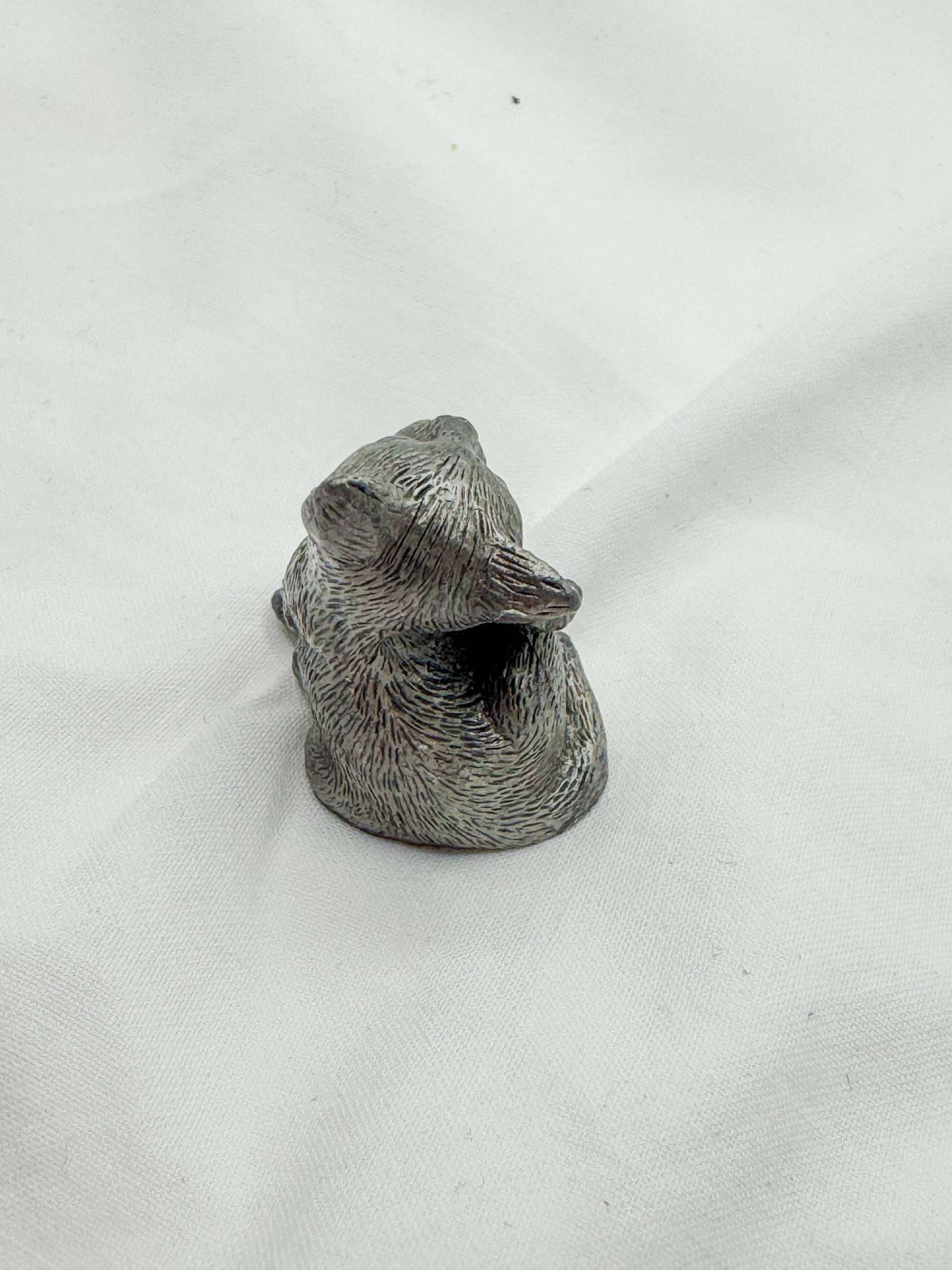 Pewter Miniature Cat & Dog Figurines - Image 8