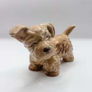 Vintage Sylvac Sealyham Terrier – Beige China Pottery Dog – c1930s – Made in England