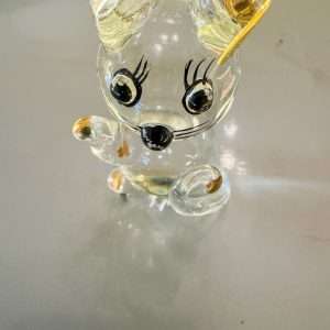 Paul Wright Hand Blown Glass Cat Figurine