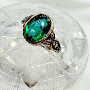 9ct Rose Gold Emerald Ring