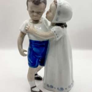 Bing & Grøndahl Denmark Figurine #1614 – Girl & Boy | Porcelain Collectible | Hand-Painted, Mint Condition