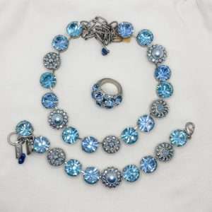 Authentic Mariana Jewellery Sets – Rose Gold & Silver - Necklace Ring Bracelet