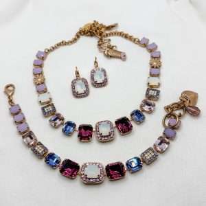 Authentic Mariana Jewellery Sets – Rose Gold & Silver - Necklace Earrings Bracelet