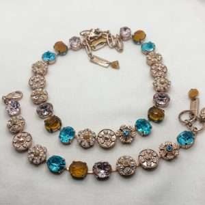 Authentic Mariana Jewellery Sets – Rose Gold & Silver - Necklace Bracelet