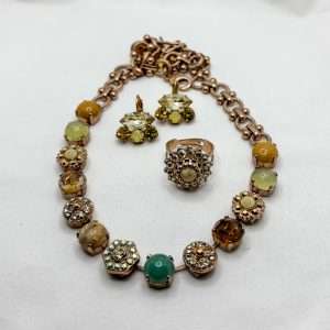 Authentic Mariana Jewellery Sets – Rose Gold & Silver - Necklace Earrings Ring
