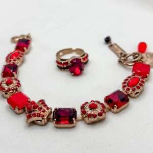 Authentic Mariana Jewellery Sets – Rose Gold & Silver - Ring Bracelet