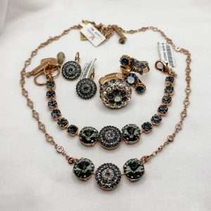 Authentic Mariana Jewellery Sets – Rose Gold & Silver - Necklace, Bracelet, Earrings, Ring