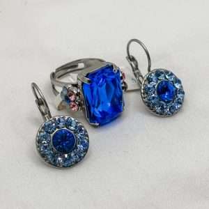 Authentic Mariana Jewellery Sets – Rose Gold & Silver - Earrings & Ring
