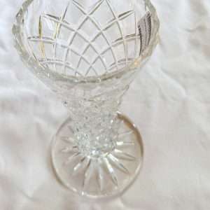 Vintage Bohemia Crystal Vase-Diamond Cut- 205mm High