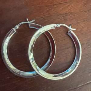 9ct Gold Swirl Hoop Earrings
