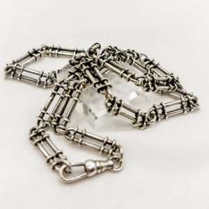 Sterling Silver Bar Link Chain Necklace – 46cm, 25.6g