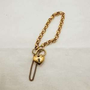 9ct Yellow Gold Padlock Bracelet